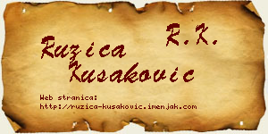 Ružica Kušaković vizit kartica